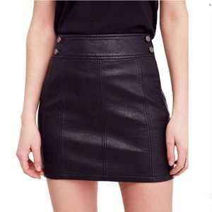 Free People Faux Leather Mini Skirt